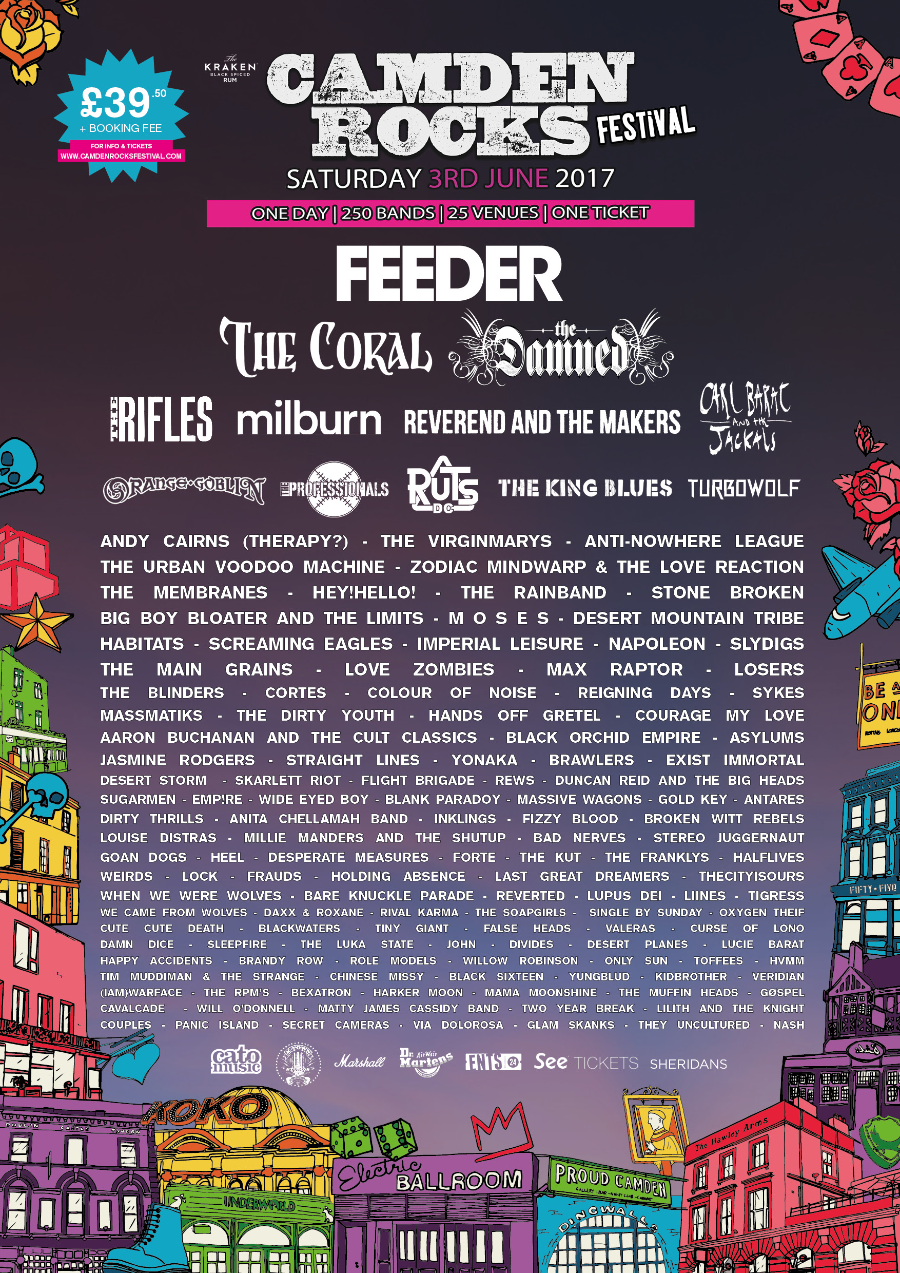 FEEDER ANNOUNCED AS HEADLINERS!! – Camden Rocks Festival